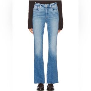 PAIGE High Rise Laurel Canyon Jeans Flare Raw Hem